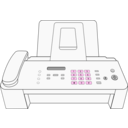 download Modern Fax Machine clipart image with 315 hue color