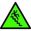 download Caution Stairs clipart image with 45 hue color