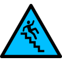 download Caution Stairs clipart image with 135 hue color