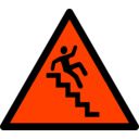 download Caution Stairs clipart image with 315 hue color