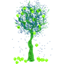 download Apple Tree clipart image with 90 hue color
