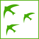 Eco Green Birds Icon