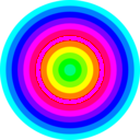 download 12 Color Rainbow Circles clipart image with 180 hue color