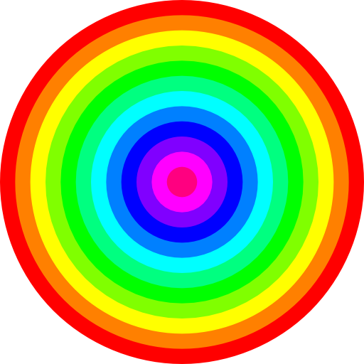 12 Color Rainbow Circles