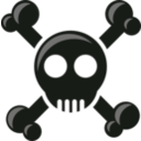 download Skull clipart image with 180 hue color