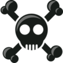 download Skull clipart image with 225 hue color