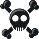 download Skull clipart image with 270 hue color