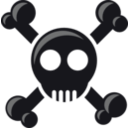 download Skull clipart image with 315 hue color