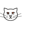 download White Cat clipart image with 225 hue color