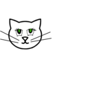 download White Cat clipart image with 315 hue color