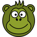 download Monkey Head clipart image with 45 hue color