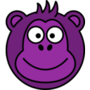 download Monkey Head clipart image with 270 hue color