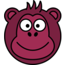 download Monkey Head clipart image with 315 hue color