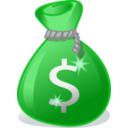 download Money Bag clipart image with 90 hue color