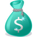 download Money Bag clipart image with 135 hue color