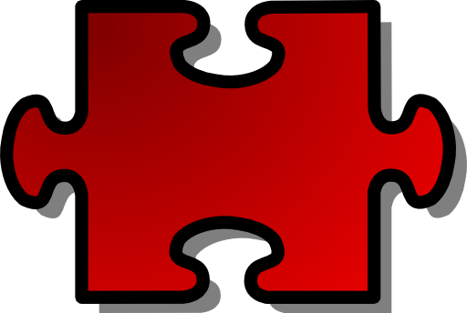 Red Jigsaw Piece 02