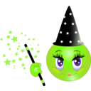 download Witch Girl Smiley Emoticon clipart image with 45 hue color