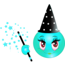 download Witch Girl Smiley Emoticon clipart image with 135 hue color