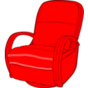 download Lounge Chair Red clipart image with 0 hue color