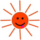 download Funny Sun Face Cartoon clipart image with 315 hue color