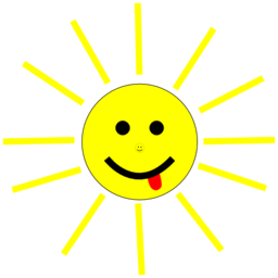 Funny Sun Face Cartoon