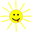 Funny Sun Face Cartoon