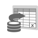 download Import To Excel Icon clipart image with 45 hue color