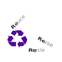download Reduce Re Use Recycle clipart image with 180 hue color