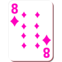 download White Deck 8 Of Diamonds clipart image with 315 hue color
