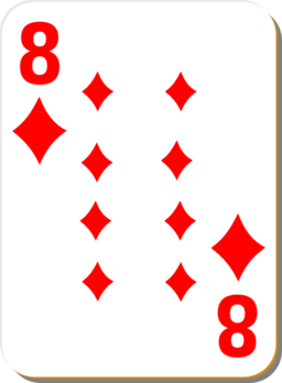 White Deck 8 Of Diamonds