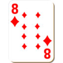 White Deck 8 Of Diamonds