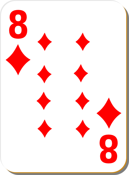 White Deck 8 Of Diamonds