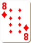 White Deck 8 Of Diamonds