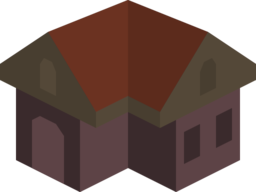 Placeholder Isometric Building Icon Colored Dark