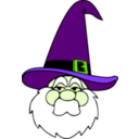 download Wizard In Blue Hat clipart image with 45 hue color