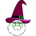 download Wizard In Blue Hat clipart image with 90 hue color