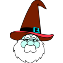 download Wizard In Blue Hat clipart image with 135 hue color