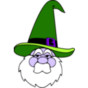 download Wizard In Blue Hat clipart image with 225 hue color