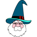 download Wizard In Blue Hat clipart image with 315 hue color