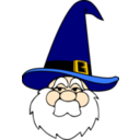 download Wizard In Blue Hat clipart image with 0 hue color