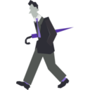download Man Walking clipart image with 45 hue color