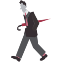 download Man Walking clipart image with 135 hue color