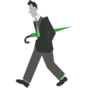 download Man Walking clipart image with 270 hue color