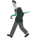 download Man Walking clipart image with 315 hue color