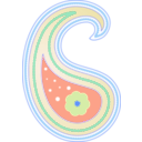 download Paisley 2 clipart image with 180 hue color