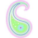download Paisley 2 clipart image with 270 hue color