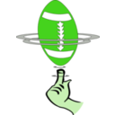 download American Football clipart image with 90 hue color