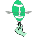 download American Football clipart image with 135 hue color