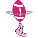 download American Football clipart image with 315 hue color