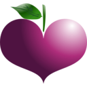 download Red Heart clipart image with 315 hue color